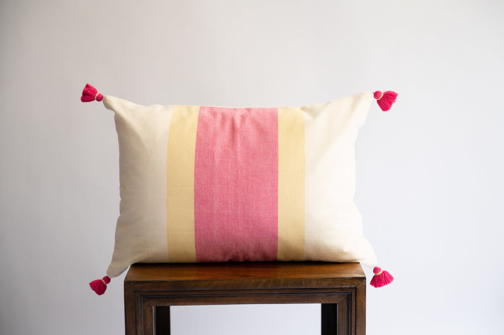 Saroj Handloom Throw Pillow 14"x20" Lumbar