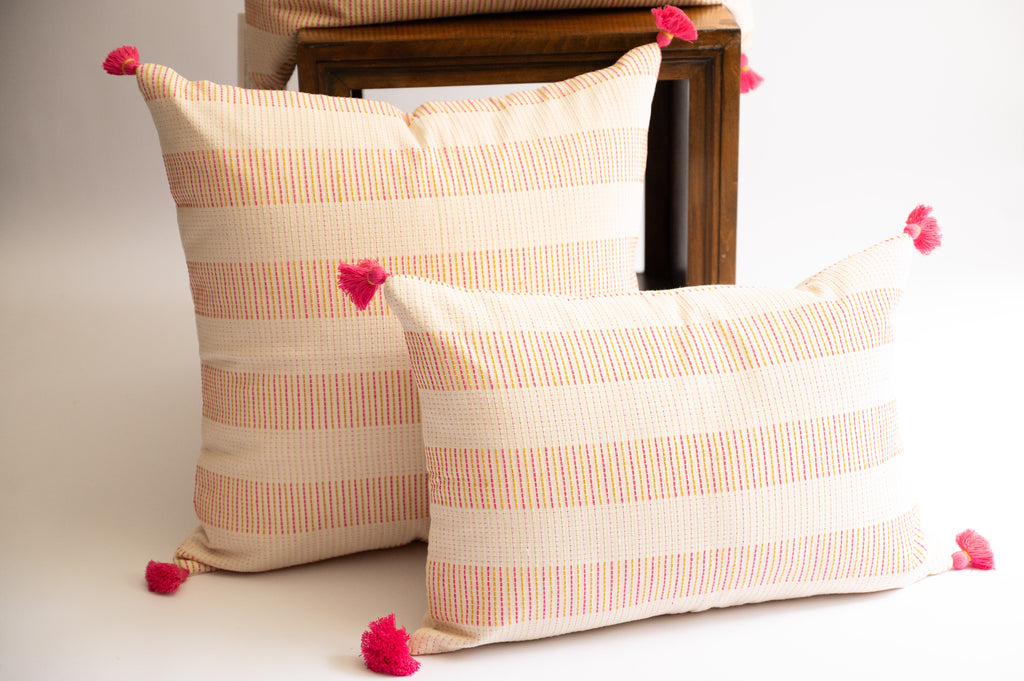 Ranisa Handloom Throw Pillow 14"x20" Lumbar