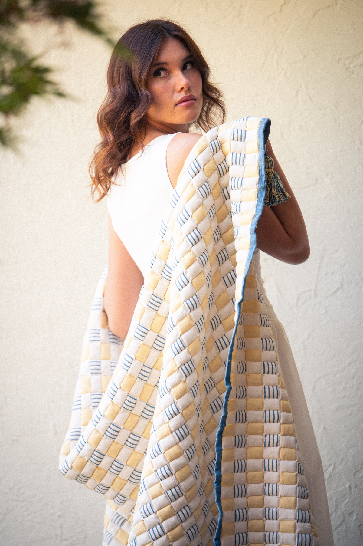 Osira Handwoven Sujani Throw